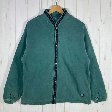 【Women's L グリーン系】 1990s Alf ( アルフ ) チロリアン スウェット カーディガン Tyrolean Sweat Cardigan ビンテージ オリジナル 入手困難 コットン ウェア トップス アウター ジャケット コットン z00054501