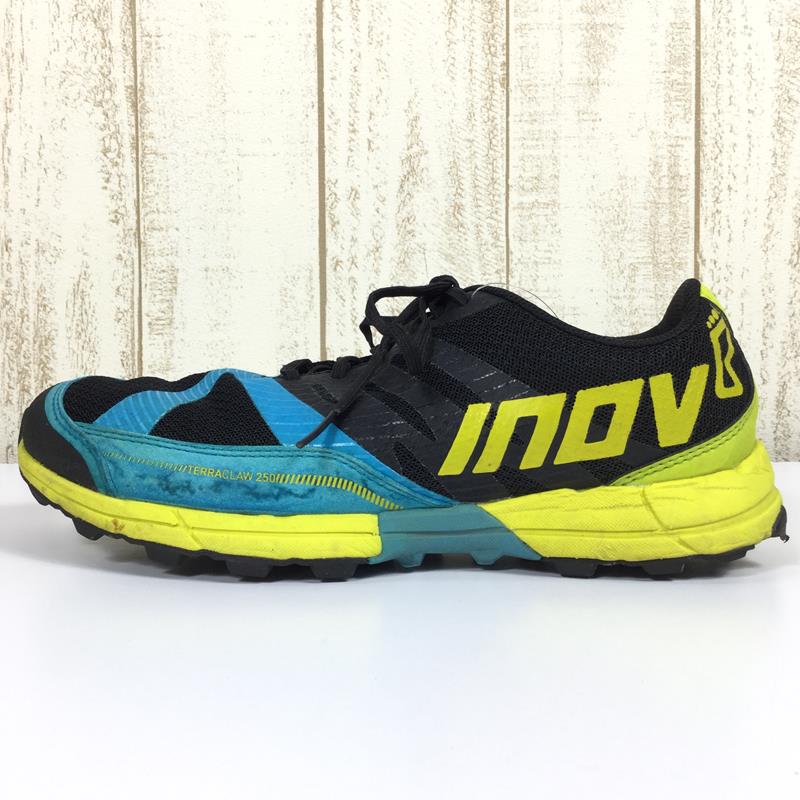 [Men's 26.0cm Blue] Inov8 Terraclaw 250 Trail Running Shoes IVT2638M2 Men's Black / Blue / Lime Trail Running Shoes Footwear