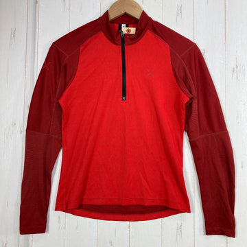 【Women's S レッド系】 Montura ( モンチュラ ) ハーフジップ ロングスリーブティー Half Zip Long Sleeve Tee ポリエステル ウェア トップス インナー シャツ ロングスリーブシャツ 化繊 z00059345  化繊 ロング