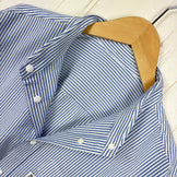 【Men's S ブルー系】 Ridge Mountain Gear ( リッジマウンテンギア ) ベーシック ショートスリーブ シャツ ストライプ Basic Short Sleeve Shirt Stripe  Blue × White z00055791 B