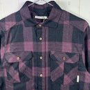 【Men's M パープル系】 Aclima ( アクリマ ) レジャーウール リボーン ウール シャツ LeisureWool ReBorn Wool Shirt 106310 369 CHECK DARK GREY/BORDEAUX z00055898 369-2