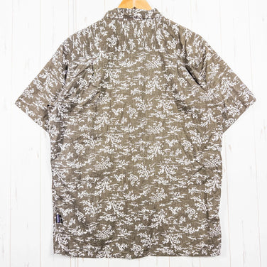 Men's Medium Brown 2008 Patagonia Bollocks Shirt (Discontinued Model, Hard to Find) Organic Cotton Short Sleeve Shirt (Z0005330)