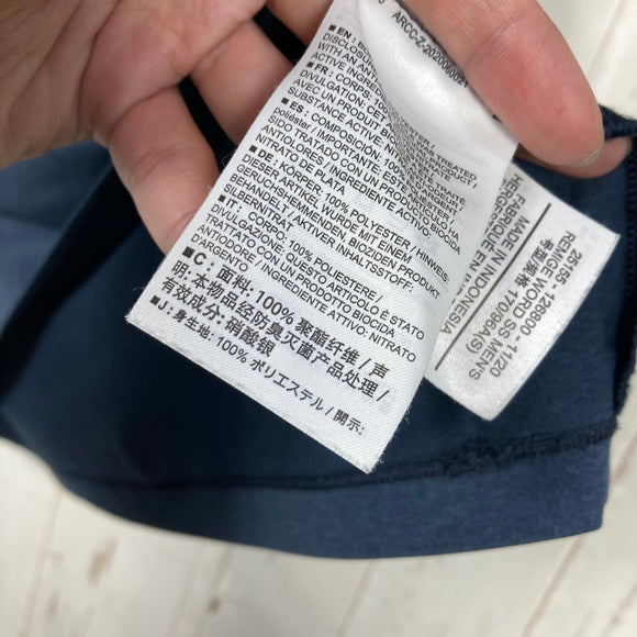 【Men's S ネイビー系】 Arcteryx ( アークテリクス ) レミージ ワード シャツ SS Remige Word Shirt SS Cobalt Moon 吸汗速乾 UPF50+ ポリエステル ウェア トップス インナー シャツ ショートスリーブTシ