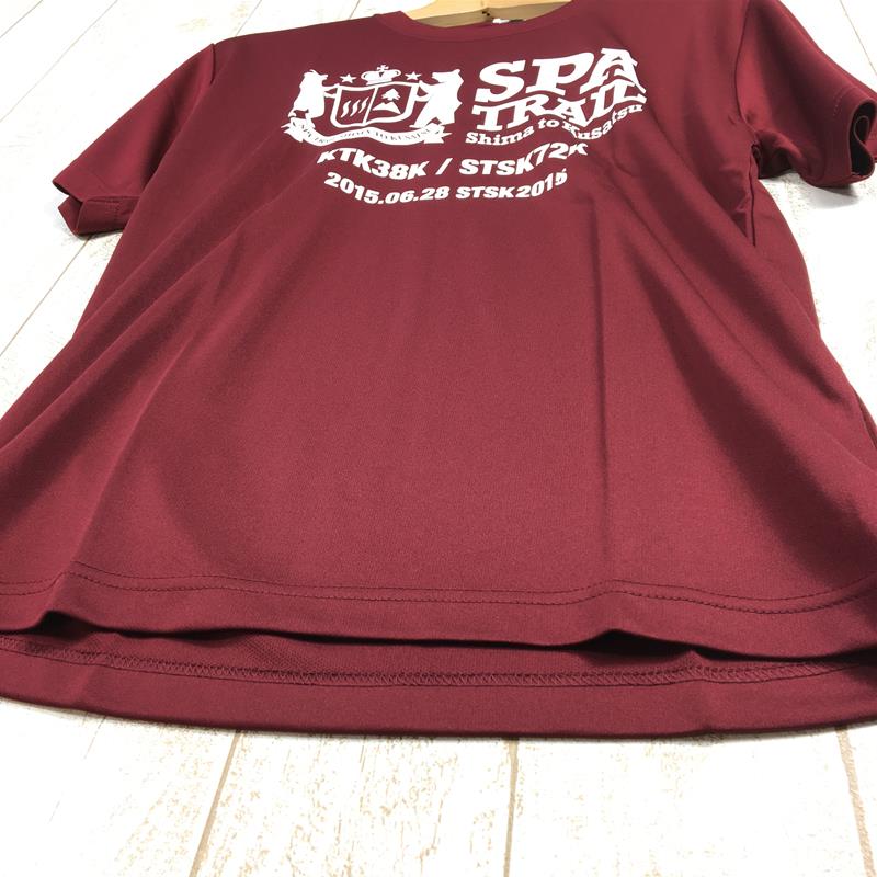 【Men's S レッド系】 The North Face ( ザ・ノースフェイス ) × 2015 Spa Trail トレイルランニング大会 Tシャツ Asian Men's  化繊 ショートスリーブTシャツ クルーネック インナー シャツ トップス ウェア