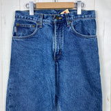 【Men's 30-30 ネイビー系】 Carhartt ( カーハート ) フランネル ラインド ジーンズ Frannel Lined Jeans DST（Dark Stonewash） 生産終了モデル 入手困難 コットン ウェア ボトムス ロングパンツ コットン z00