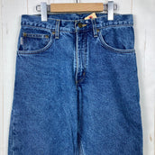 【Men's 30-30 ネイビー系】 Carhartt ( カーハート ) フランネル ラインド ジーンズ Frannel Lined Jeans DST（Dark Stonewash） 生産終了モデル 入手困難 コットン ウェア ボトムス ロングパンツ コットン z00