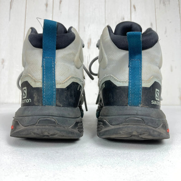 【Women's 23.5cm グレー系】 Salomon ( サロモン ) エックス ウルトラ 4 ミッド ワイド ゴアテックス X ULTRA 4 MID WIDE GORE-TEX QUARRY / BLACK / LEGION BLUE フットウェア トレッキングブーツ