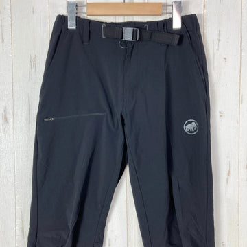 【Men's XS ブラック系】 Mammut ( マムート ) アジリティ パンツ アジアンフィット Aegility Pants AF 4WAYストレッチ 耐久撥水 一体型ベルト ナイロン ウェア ボトムス ロングパンツ ソフトシェル z00061313  ソフト - 0