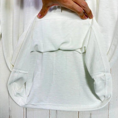 【Unisex S White】 Bring DRYCOTTONY Long sleeve T-shirt Polyester Wear Tops Inner Shirt Long sleeve T-shirt Crew neck Synthetic fiber