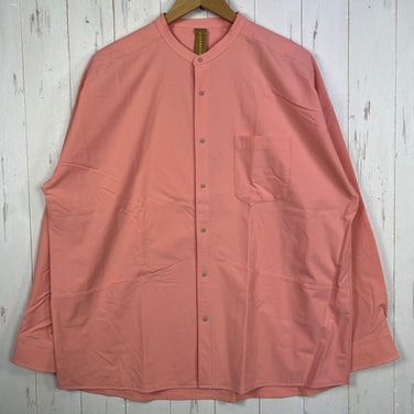 男女通用中号粉色 Atelier Blue Bottle 徒步旅行者衬衫 2025 (Hakuto) 涤纶长袖衬衫 (Z000)