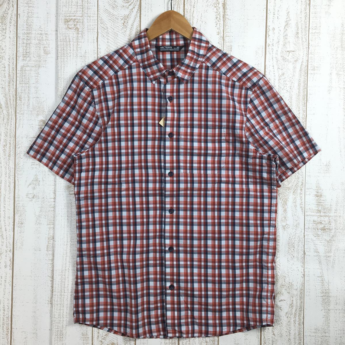 【Men's S レッド系】 Arcteryx ( アークテリクス ) ブローム ショートスリーブ シャツ Brohm Short Sleeve Shirt 17217/X000000616 International Men's  化繊 ショートスリーブシャツ