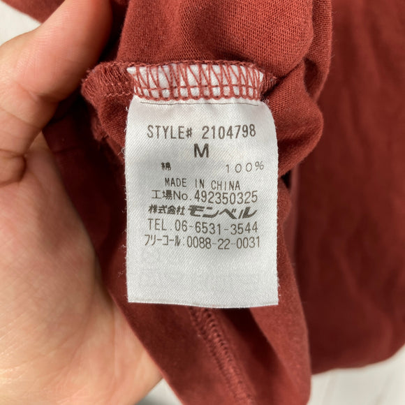【Men's M ブラウン系】 Montbell ( モンベル ) ウォッシュアウト コットン ロングスリーブT Men's Washed Out Cotton Long Sleeve T Men's スパイラル スランテックカフ UVカット コットン ウェア トッ