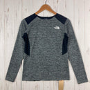 【Women's M グレー系】 The North Face ( ザ・ノースフェイス ) ロングスリーブハイブリッドフラッシュドライクルー L/S Hybrid FlashDry Crew ポリエステル ウェア トップス インナー シャツ ロングスリーブTシャツ ク-1