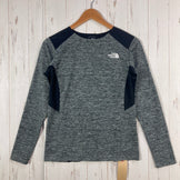 【Women's M グレー系】 The North Face ( ザ・ノースフェイス ) ロングスリーブハイブリッドフラッシュドライクルー L/S Hybrid FlashDry Crew ポリエステル ウェア トップス インナー シャツ ロングスリーブTシャツ ク