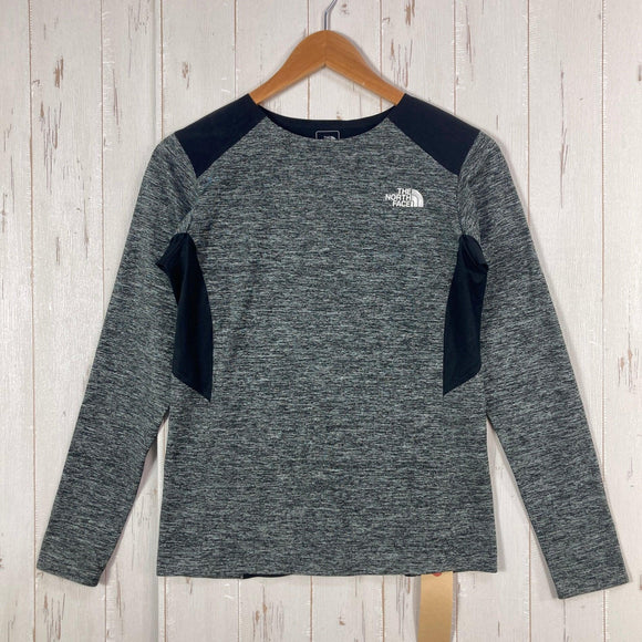 【Women's M グレー系】 The North Face ( ザ・ノースフェイス ) ロングスリーブハイブリッドフラッシュドライクルー L/S Hybrid FlashDry Crew ポリエステル ウェア トップス インナー シャツ ロングスリーブTシャツ ク