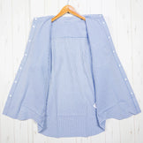 Men's Small Blue Ridge Mountain Gear Basic Short Sleeve Shirt, Stripe, Blue/White, Polyester, Top