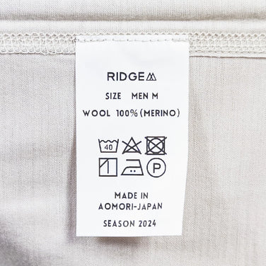 【Men's M グレー系】 Ridge Mountain Gear ( リッジマウンテンギア ) メリノ ベーシック ティー Merino Basic Tee White Cream メリノウール ウェア トップス インナー シャツ ロングスリーブTシャツ クル - 【公式】2ndGEAR（セカンドギア）Webショップ【登山用品・アウトドア用品専門 買取販売店】