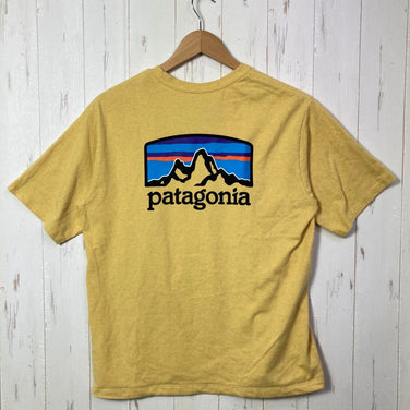 【Men's S Yellow】 2022 Patagonia Fitz Roy Horizons Responsibili-Tee SUYE Cotton Wear Top Inner Shirt Short