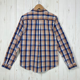 【Women's S オレンジ系】 Marmot ( マーモット ) ロングスリーブ チェックシャツ Long Sleeve Check Shirt ポリエステル・コットン混 ポリエステル ウェア トップス インナー シャツ ロングスリーブシャツ コットン z00061