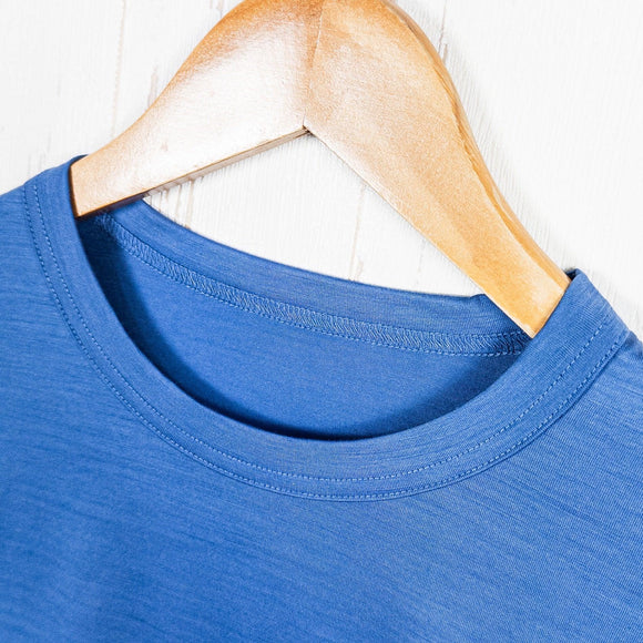 【Men's XL ブルー系】 Ridge Mountain Gear ( リッジマウンテンギア ) メリノ ベーシック ティー Merino Basic Tee Azure Blue メリノウール ウェア トップス インナー シャツ ロングスリーブTシャツ クルー - 【公式】2ndGEAR（セカンドギア）Webショップ【登山用品・アウトドア用品専門 買取販売店】