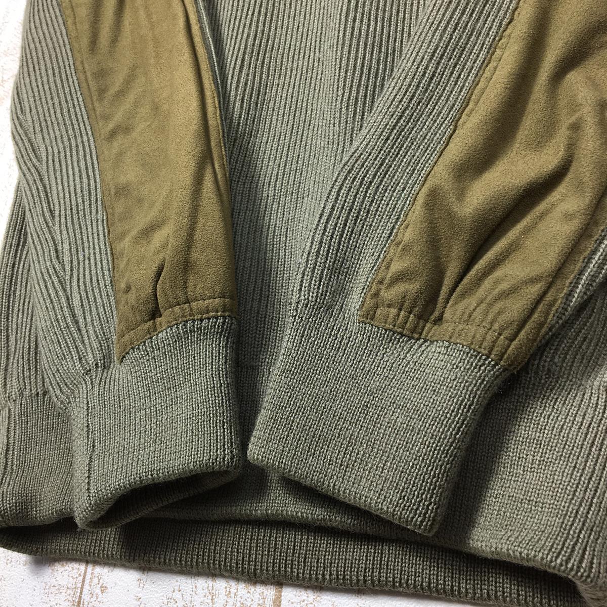 【Men's XL ブラウン系】 The North Face ( ザ・ノースフェイス ) スウェードパッチ ウール セーター Suede-Patched Wool Sweater ニット プルオーバー 茶タグ 旧タグ ビンテージ 生産終了モデル 入手困難 Asian