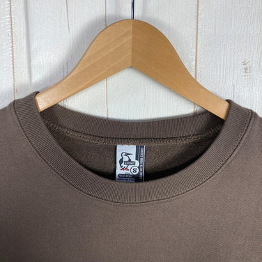 男士小号棕色 Chums 露营卫衣，棉质，抓绒外套，上衣，Z00054453