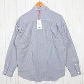 【Men's L グレー系】 Ridge Mountain Gear ( リッジマウンテンギア ) ベーシック ロングスリーブシャツ ストライプ Basic Long Sleeve Shirt Stripe Grey / White ポリエステル ウェア トップス