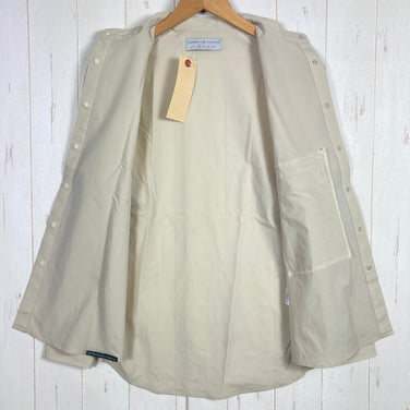 【Men's 2 ベージュ系】 Axesquin Elements ( アクシーズクインエレメンツ ) ソフトシェルのバンドカラーシャツ Soft Shell Band Collar Shirt ナイロン ウェア トップス インナー シャツ ロングスリーブシャツ 化
