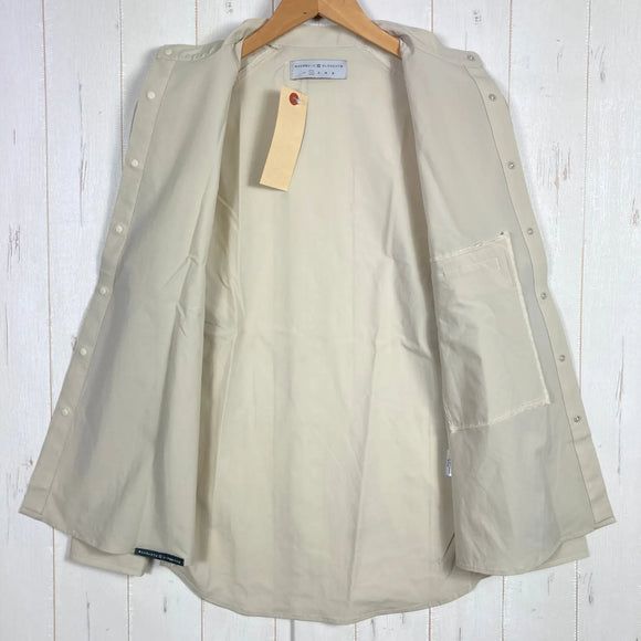 【Men's 2 ベージュ系】 Axesquin Elements ( アクシーズクインエレメンツ ) ソフトシェルのバンドカラーシャツ Soft Shell Band Collar Shirt ナイロン ウェア トップス インナー シャツ ロングスリーブシャツ 化