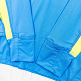 男款 Asics FT 长袖拉链上衣，L 码，蓝色。涤纶，合成纤维。长袖衬衫。z00052998。合成纤维。长袖衬衫。