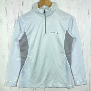 【Women's M ホワイト系】 Montbell ( モンベル ) ウイックロン ZEO ロングスリーブ ジップシャツ WIC ZEO Long Sleeve Zip Short ポリエステル ウェア トップス インナー シャツ ロングスリーブシャツ 化繊 z000
