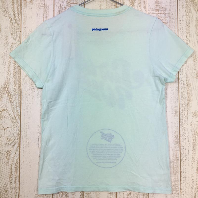 [Women's XS Blue] Patagonia Women's Savethewaves.Org Organic Cotton T-Shirt International Women's Cotton Short Sleeve T-Shirt Crew Neck Inner Shirt