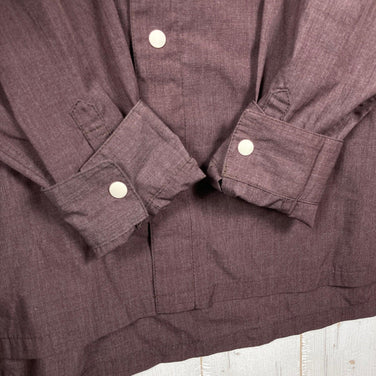 Unisex Small Brown Yamatomichi Bamboo Shirt, Rayon, Long Sleeve Shirt, z00054058. This long-sleeved shirt is perfect as an inner shirt or top.