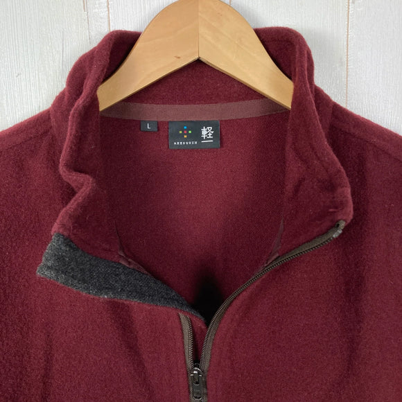 【Men's L レッド系】 Axesquin ( アクシーズクイン ) ウールフリース プルオーバー Wool Freece Pullover 軽edition バーガンディ 希少カラー 入手困難 moonlightgearコラボ ウール ウェア トップス アウ