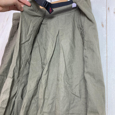 【Women's S グリーン系】 Gramicci ( グラミチ ) リネン ラップ フレア パンツ LINEN WRAP FLARE PANTS ASHGREEN ウェア ボトムス ロングパンツ コットン z00052001 ASHGREEN コットン ロングパンツ - 【公式】2ndGEAR（セカンドギア）Webショップ【登山用品・アウトドア用品専門 買取販売店】