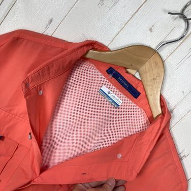 【Men's XL ピンク系】 Columbia ( コロンビア ) バハマ 2 ショートスリーブ シャツ Bahama II Short Sleeve Shirt PFGシリーズ ナイロン ウェア トップス インナー シャツ ショートスリーブシャツ 化繊 z000
