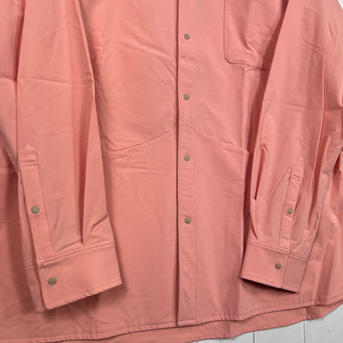 男女通用中号粉色 Atelier Blue Bottle 徒步旅行者衬衫 2025 (Hakuto) 涤纶长袖衬衫 (Z000)