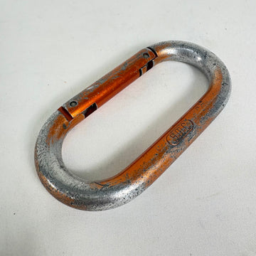 【OneSize オレンジ系】 SMC ( Seattle Manufacturing Corporation ) ヴィンテージ オーバル カラビナ Vintage Oval Carabiner ストレートゲート ロッククライミングギア z00061778  ロック