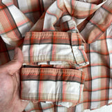 【Men's XS オレンジ系】 2013 Patagonia ( パタゴニア ) ロングスリーブ ゴーン アゲイン シャツ Long-Sleeved Gone Again Shirt TPD ナイロン ウェア トップス インナー シャツ ロングスリーブシャツ 化繊