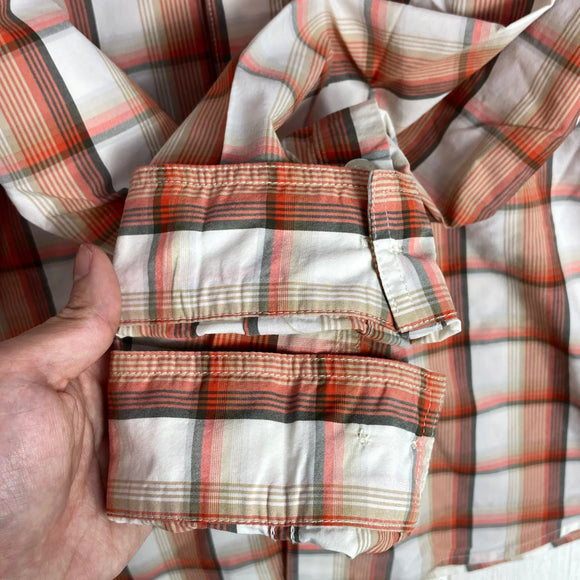 【Men's XS オレンジ系】 2013 Patagonia ( パタゴニア ) ロングスリーブ ゴーン アゲイン シャツ Long-Sleeved Gone Again Shirt TPD ナイロン ウェア トップス インナー シャツ ロングスリーブシャツ 化繊