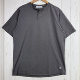 【Men's L グレー系】 Narifuri ( ナリフリ ) NFC アクティブ メッシュ ヘンリーネック Tシャツ ポリエステル ウェア トップス インナー シャツ ロングスリーブTシャツ クルーネック 化繊 z00059302  化繊 ロングスリーブTシャ