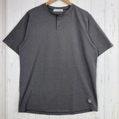 【Men's L グレー系】 Narifuri ( ナリフリ ) NFC アクティブ メッシュ ヘンリーネック Tシャツ ポリエステル ウェア トップス インナー シャツ ロングスリーブTシャツ クルーネック 化繊 z00059302  化繊 ロングスリーブTシャ