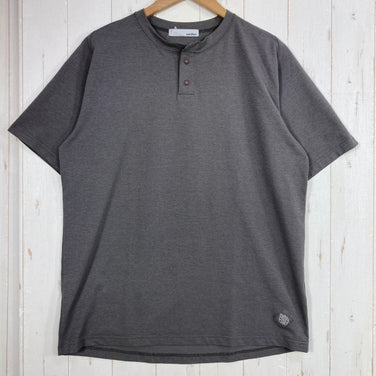 【Men's L グレー系】 Narifuri ( ナリフリ ) NFC アクティブ メッシュ ヘンリーネック Tシャツ ポリエステル ウェア トップス インナー シャツ ロングスリーブTシャツ クルーネック 化繊 z00059302  化繊 ロングスリーブTシャ