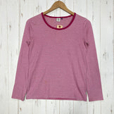 【Women's M レッド系】 Aigle ( エーグル ) コットン ロングスリーブ ボーダー コットン ウェア トップス インナー シャツ ロングスリーブTシャツ クルーネック コットン z00059884  コットン ロングスリーブTシャツ クルーネック イン