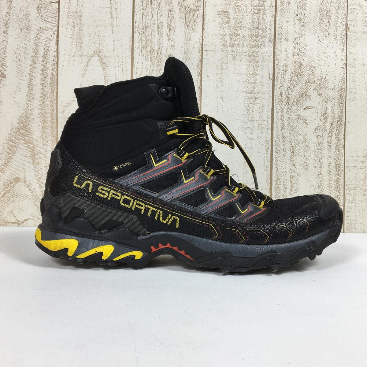 【男式 27.9cm 黑色】La Sportiva Ultra Raptor 2 Mid Gore-Tex Ultra Raptor Ii Mid Gtx 徒步鞋 34B 男式 999100 黑/黄 Treck