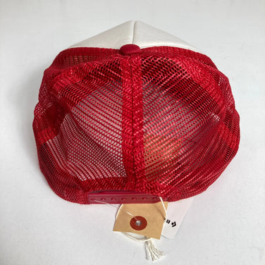 [One Size Red] 2015 Black Diamond Flat Bill Trucker Hat with Torch. Discontinued Model, Hard to Find. Organic Cotton. Apparel. Accessories. Headwear.