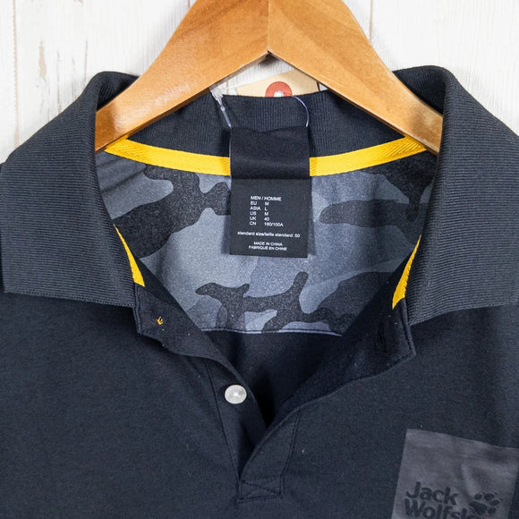 【Men's M ブラック系】 Jackwolfskin ( ジャックウルフスキン ) コットン ショートスリーブ ポロ コットン ウェア トップス インナー シャツ ショートスリーブシャツ 化繊 z00053094  化繊 ショートスリーブシャツ インナー シャツ