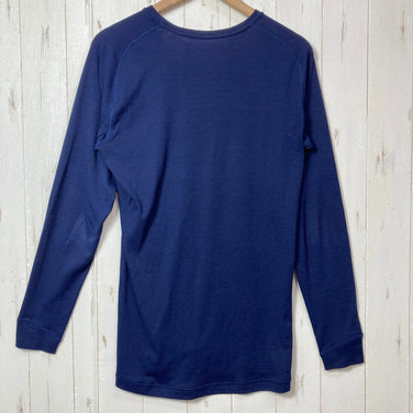 【Men's XL ネイビー系】 Montbell ( モンベル ) ジオライン L.W.ラウンドネックシャツ ポリエステル ウェア トップス インナー シャツ ロングスリーブTシャツ クルーネック 化繊 z00058472  化繊 ロングスリーブTシャツ クルーネッ