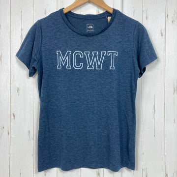 【Women's L ネイビー系】 The North Face ( ザ・ノースフェイス ) ショートスリーブ ウール ミックス Tシャツ ポリエステル ウェア トップス インナー シャツ ショートスリーブTシャツ クルーネック ウール z00058998  ウール シ