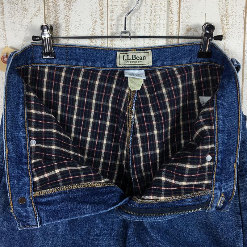 【男款31-30蓝色】Llbean Double L Jeans 经典版型法兰绒内衬牛仔长裤 100220 男士棉质